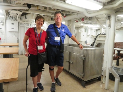George and Mona on the Mess Deck