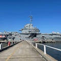 View from the pier of the Yorktown
