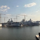 USS Iwo Jima and USS Arlington - directly across from hotel