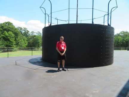 George in front of Monitor  Turret (Mock-up)